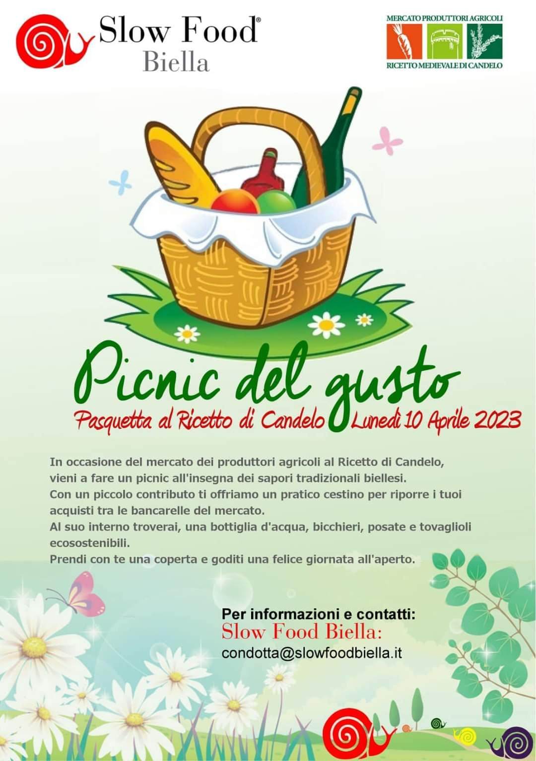 10 aprile 2023 dalle 10 alle 18 al Ricetto di Candelo pic-nik di Pasquetta
