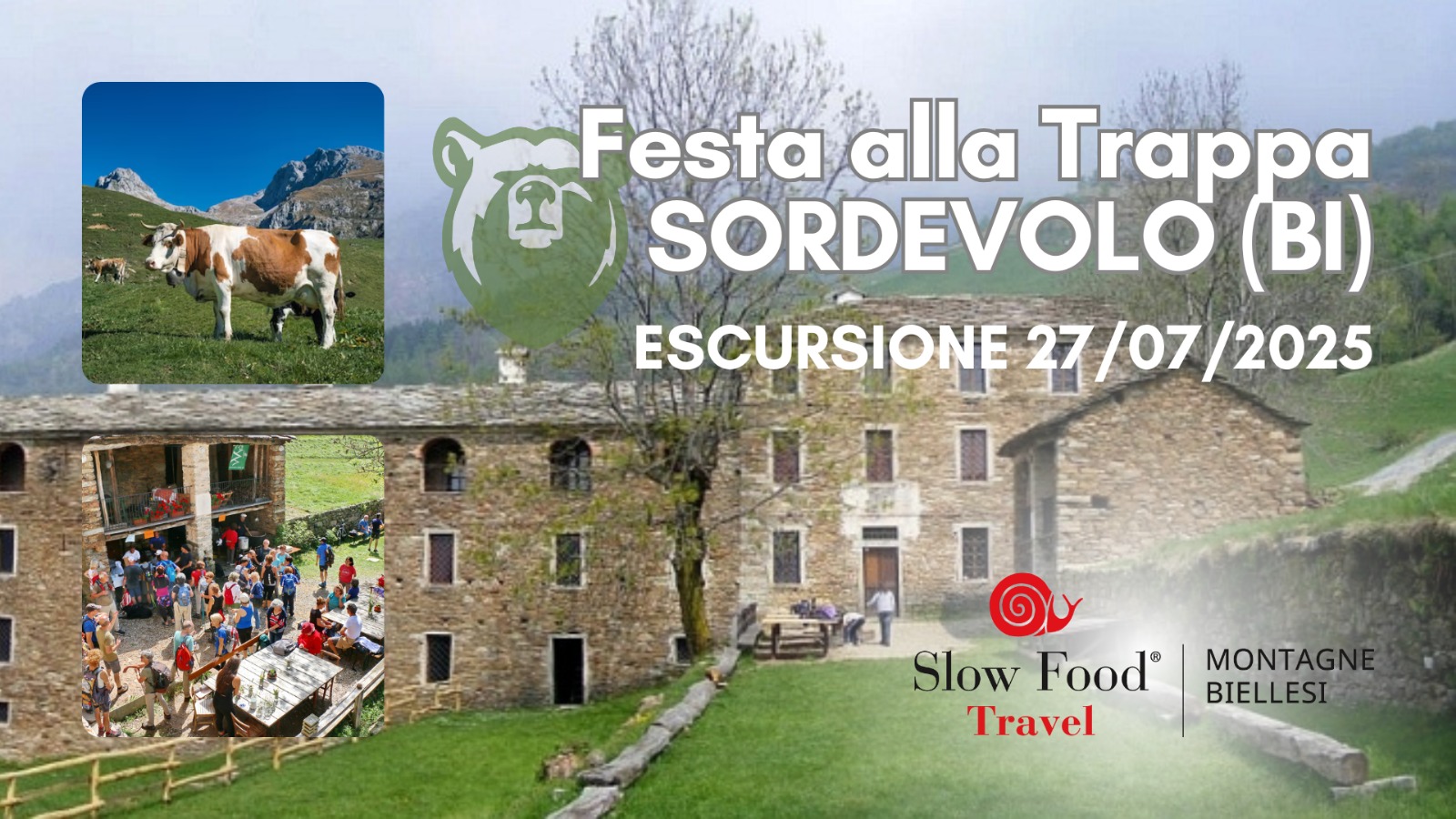 DOMENICA 27 LUGLIO 25
escursione gratuita, prenotazione obbligatoria